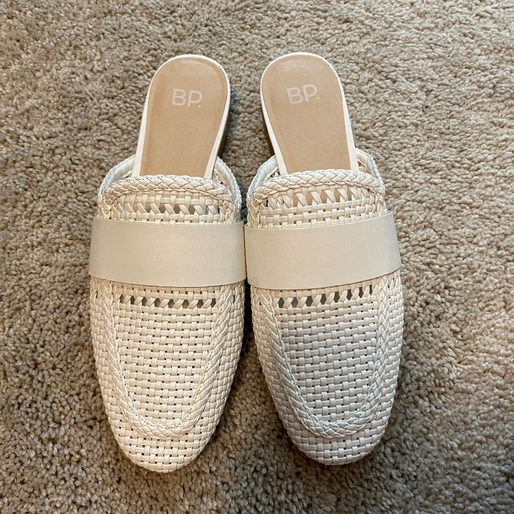 BP White Misha Woven Mule